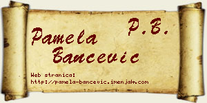 Pamela Bančević vizit kartica